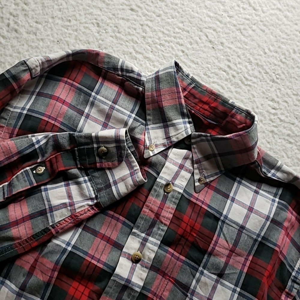 Vintage Nautica Shirt Mens Small Multicolor Plaid Long Sleeve Button-Down Casual